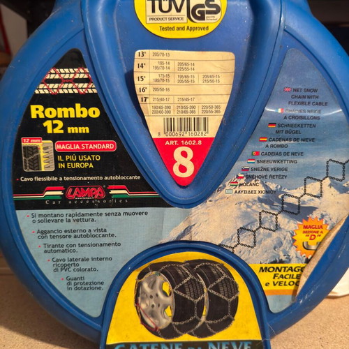 Car snow chains new 12 mm Rombo Italian