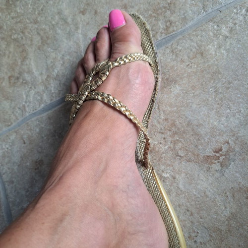 Doca sandals used, gold matte color, size 38