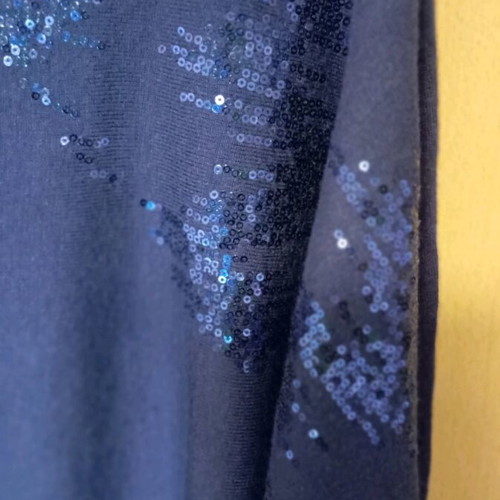 Dotacoko women's pullover blue with sequins size M like new