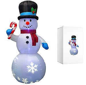 Χιονάνθρωπος Φουσκώνει-Ηλεκτρικός Με Προτζέκτορα 2,1m