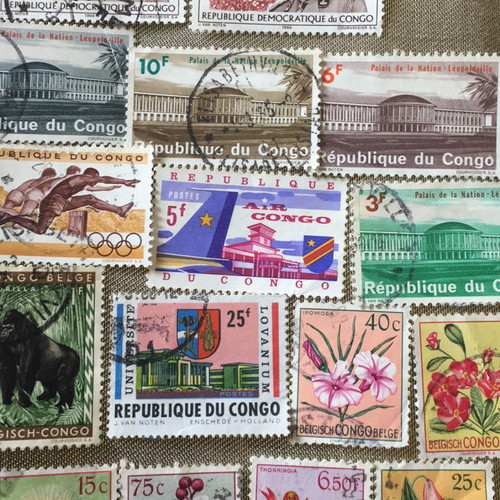 Stamps used from Belgian Congo and Congo, pack of 28