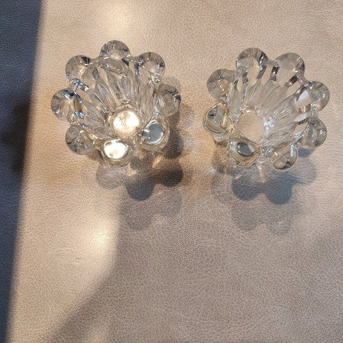 Crystal candlesticks set like new