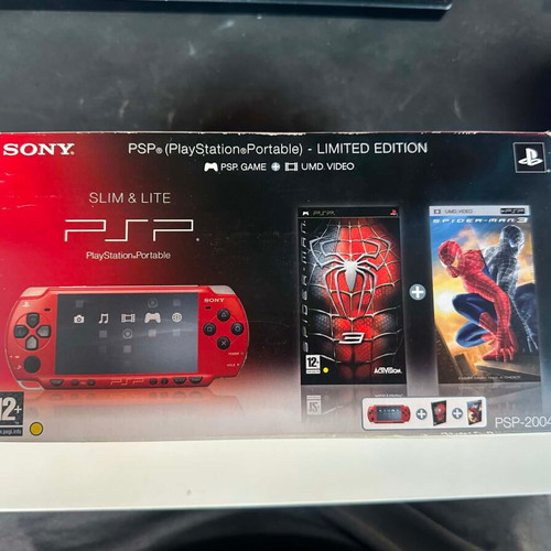 PSP 2004 Spider Man Edition box used with two games and manuals