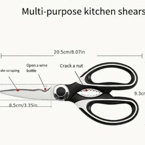 Multifunctional kitchen scissors new stainless steel