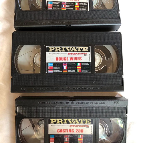 Private retro erotic VHS movies used, pack of 3