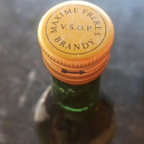Vintage Maxime Frères V.S.O.P. Very Old Brandy – Sealed Collectible Bottle
