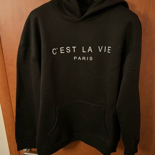 C’est la vie sweatshirt black, size L, like new