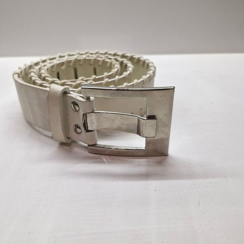 White belt 100 cm like new with decorative details