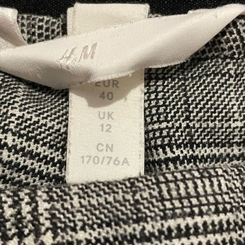 Gray pied de poule office pants H&M like new, size L