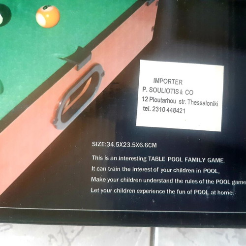 Medium-Sized Used Tabletop Billiards
