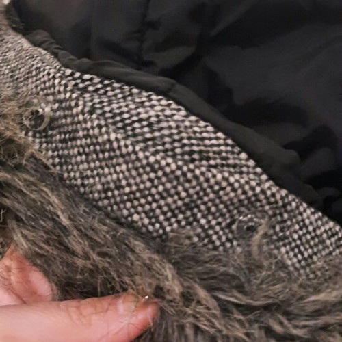 Women's parka edc by Esprit like new, size S, wool texture with hood and fur