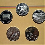  ΓΕΡΜΑΝΙΑ / GERMANY 2002 SET  *** 5 Silver Proof coins 925/1000 *** (UNC, blister)
