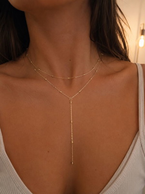 Double Color Gold Necklace new