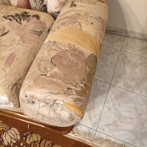 Living room furniture set used with two-seater sofa, armchair and table