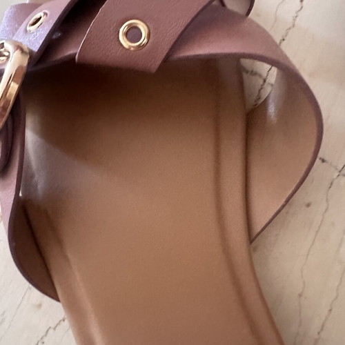 H&M flat sandals size 40, dusty pink
