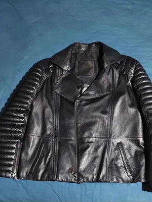 Philipp Plein δερμάτινο biker μπουφάν σε μαύρο