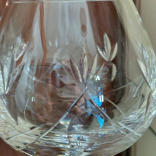 Set of crystal cognac glasses like new, 8 pieces