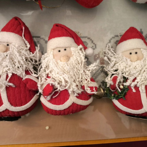 Set of 12 plush and fabric Christmas decorations like new