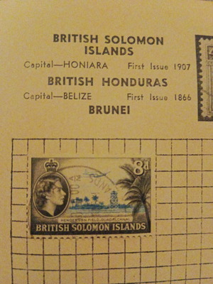 British Solomon Islands stamp used 1956 8d Henderson Field