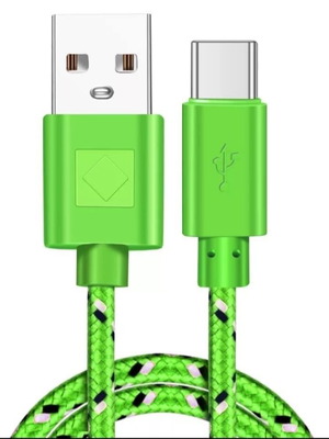 Καλώδιο USB τύπου C Green καινούργιο, γρήγορης φόρτισης