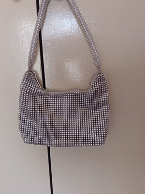 Silver Bag with Rhinestones