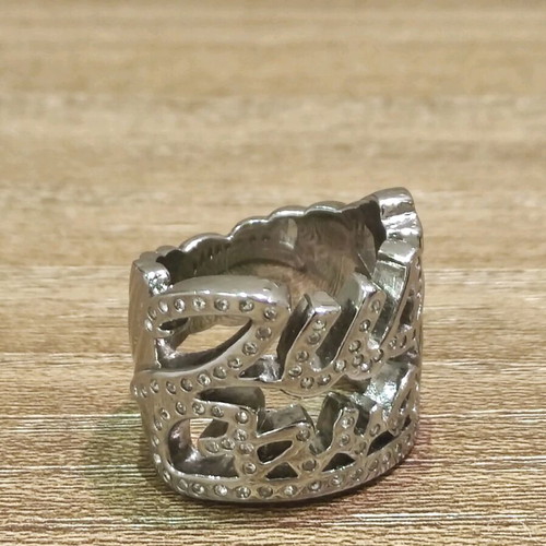 Just Cavalli women's ring made of steel with zircon new, silver