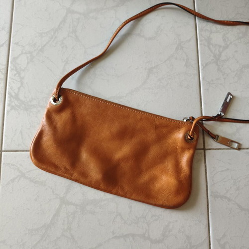 KEM shoulder bag used, orange, 25cm x 13cm