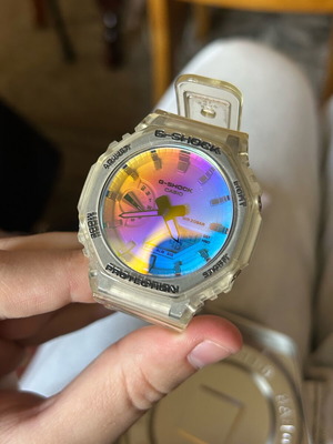 Casio G-Shock GA-2100SRS-7A wristwatch like new, multicolor