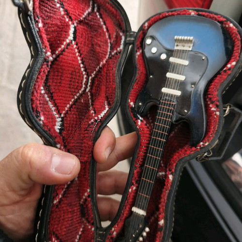 Mini guitar used, decorative with case