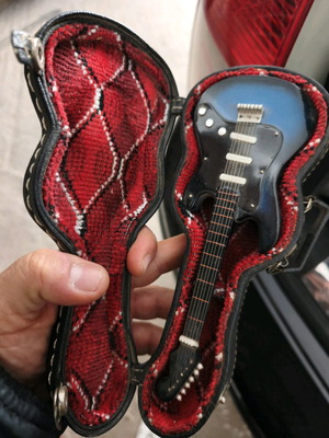 Mini guitar used, decorative with case