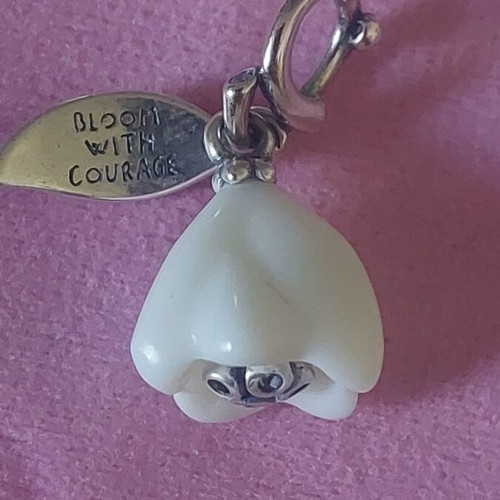 A.L.E. flower charm with white zirconia