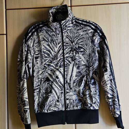 Adidas black and white jacket, size S