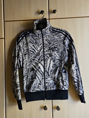 Adidas black and white jacket, size S