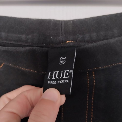 HUE women's denim leggings small used, black