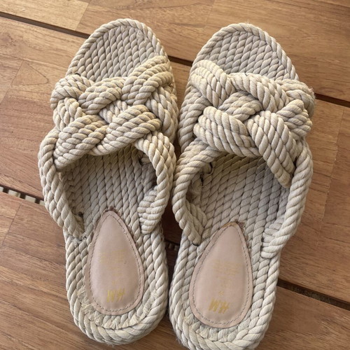 H&M rope sandals size 39 used, beige