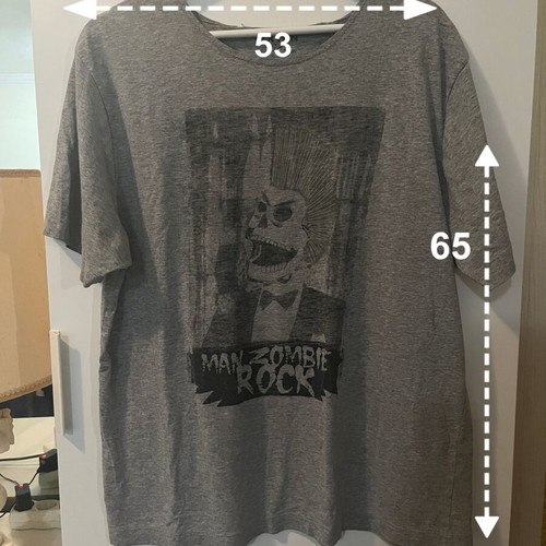 Rexton summer t-shirt gray open neckline used