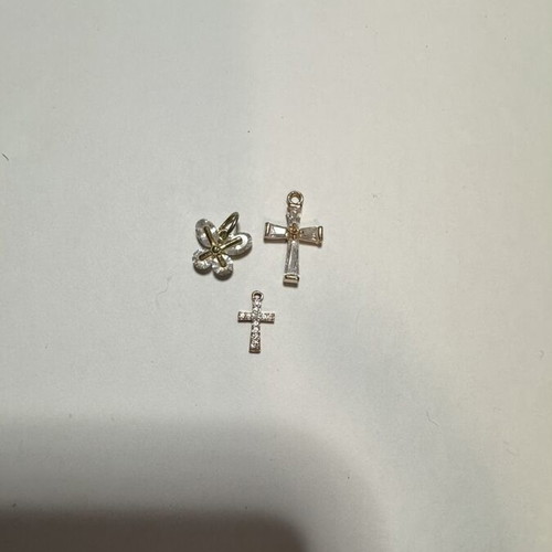 Cross pendants, gold color
