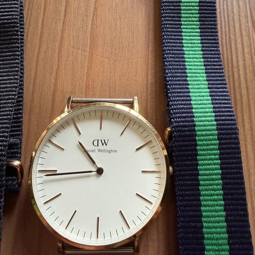 Daniel Wellington watch, black and gold