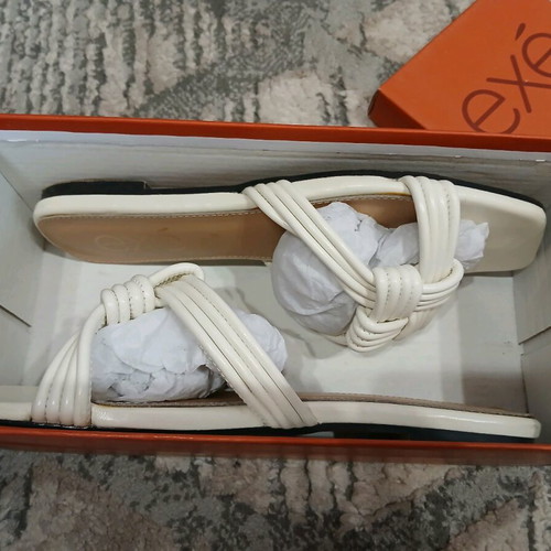 Exe flat sandals like new, size 38, white