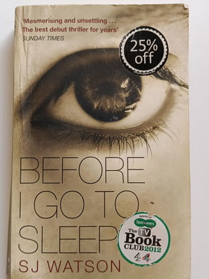 Before I Go To Sleep by S J Watson
