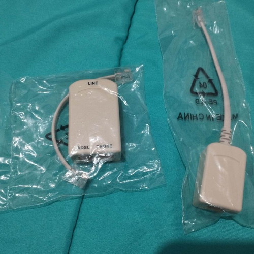 Adapters from line to ADSL and phone and from line to phone new with 12cm cable