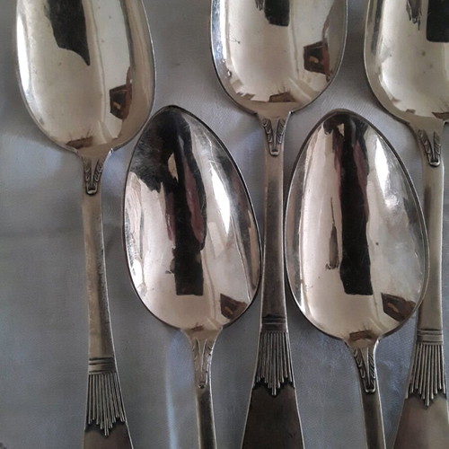 Silver soup spoons used, pack of 6