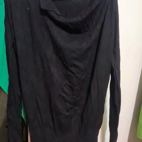 Winter dress new with one shoulder exposed, size S, black