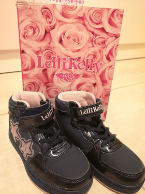Lelli Kelly kids sneakers boots used with pink stars, size 30, blue