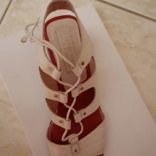 Hispanitas sandals size 39 new, white and beige