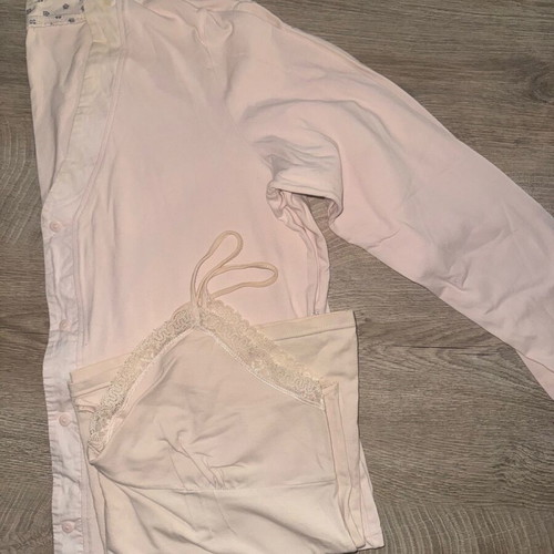 TCM pajama set used, white and pink, sizes XXL and XXXL