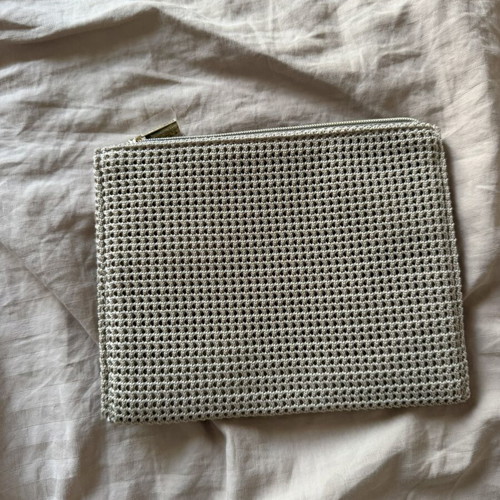 Yves Saint Laurent clutch bag, beige, new with tags