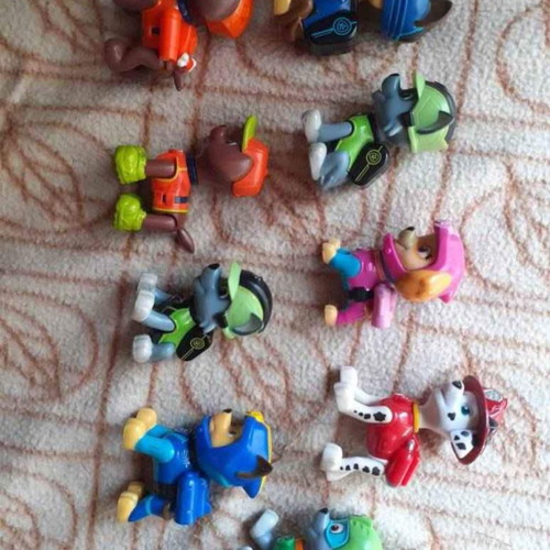 Dog figures used, pack of 9 pieces