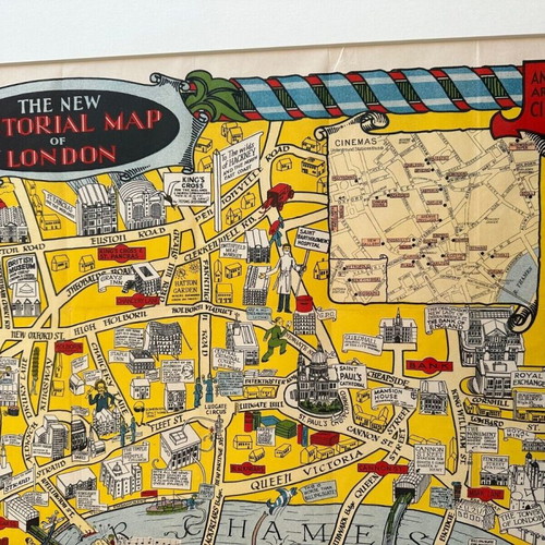 The New Pictorial Map of London 1934 like new by Geographia Ltd