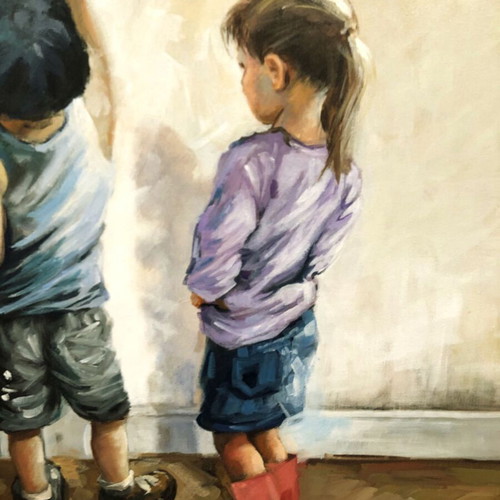 Authentic painting by Doumis like new, 55x70cm